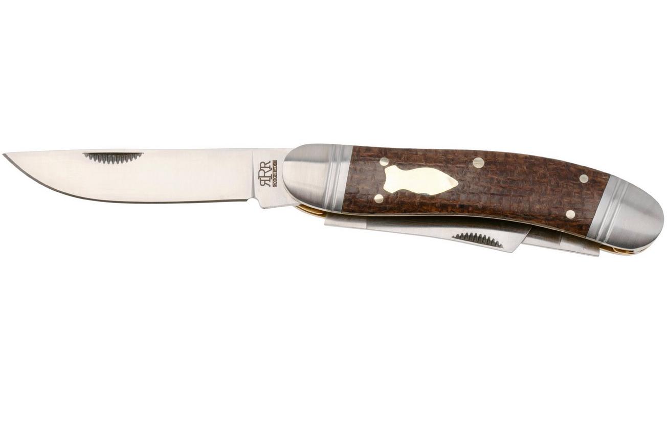 Rough Ryder Reserve Roundup RRR026, D2, Brown Micarta, slipjoint zakmes