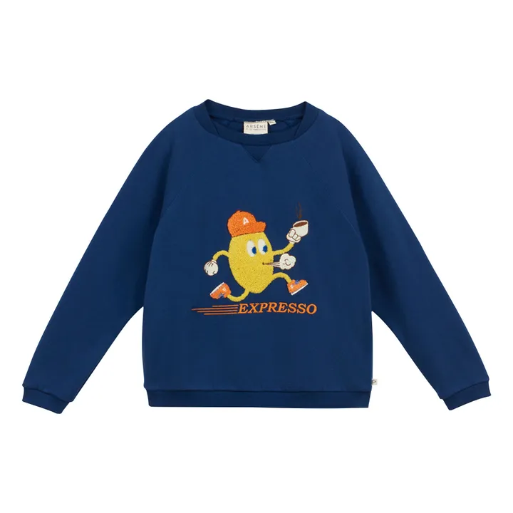 Arsène et Les Pipelettes Sweat Fabriano Coton Bio | Bleu marine