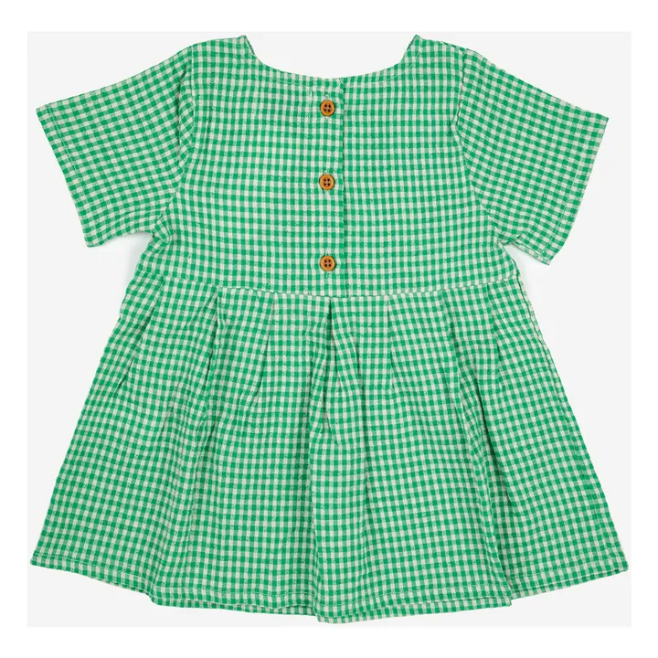 Bobo Choses Robe Coton et Lin Vichy | Vert