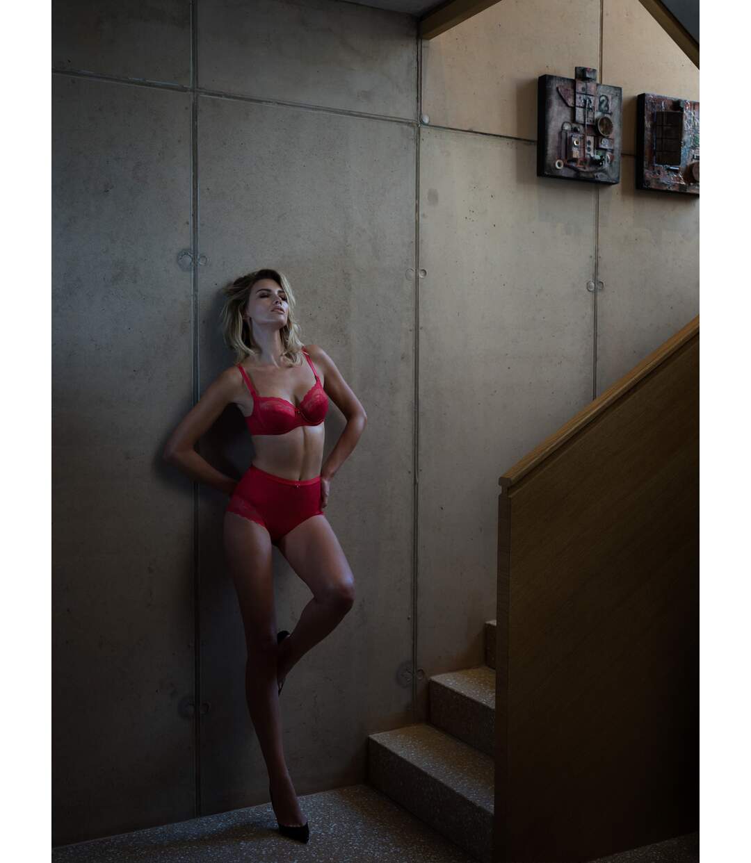 Soutien-gorge armaturé Evelyn Lisca rouge - bonnets B à E