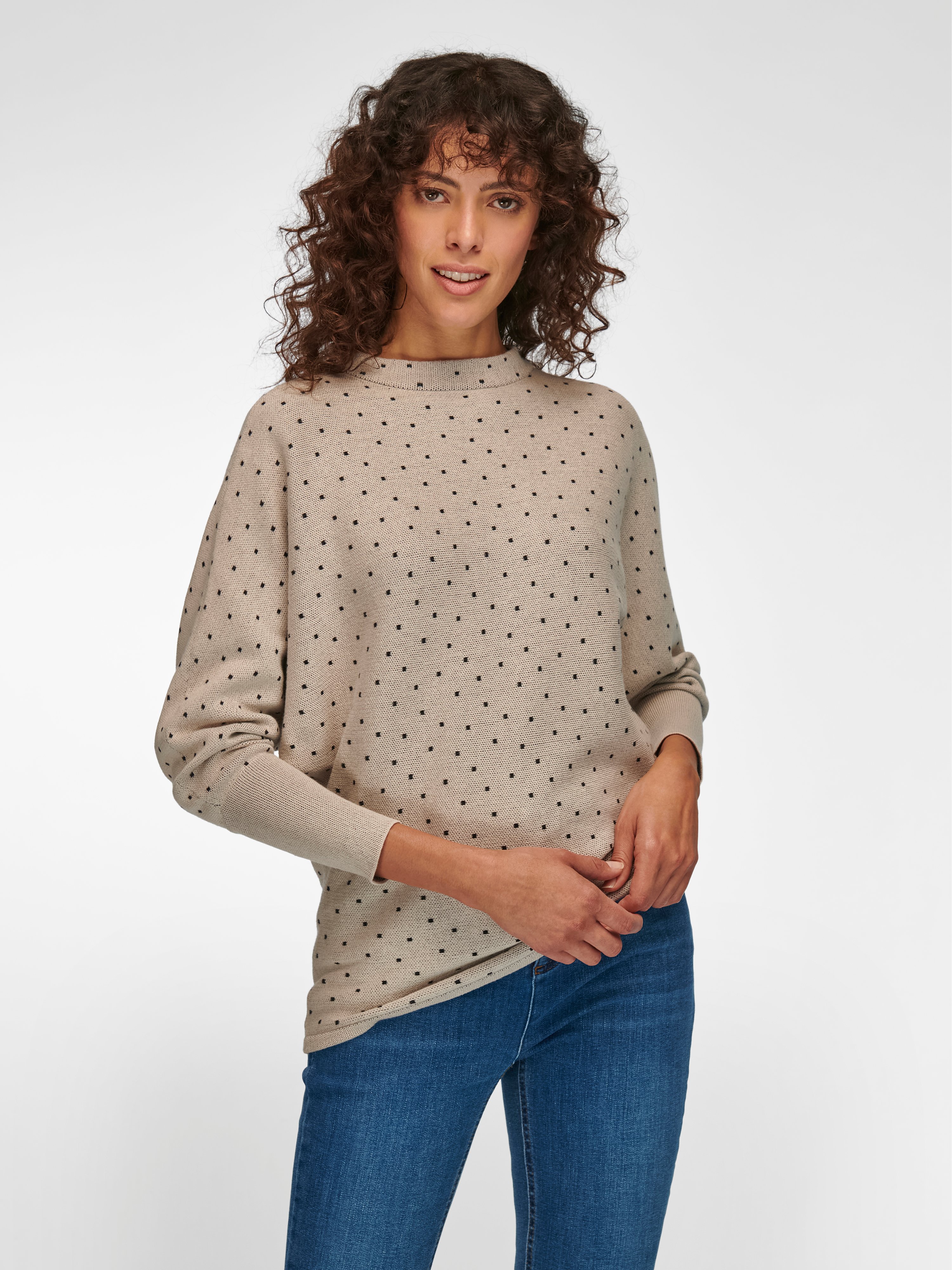 Pullover mit Stehbundkragen