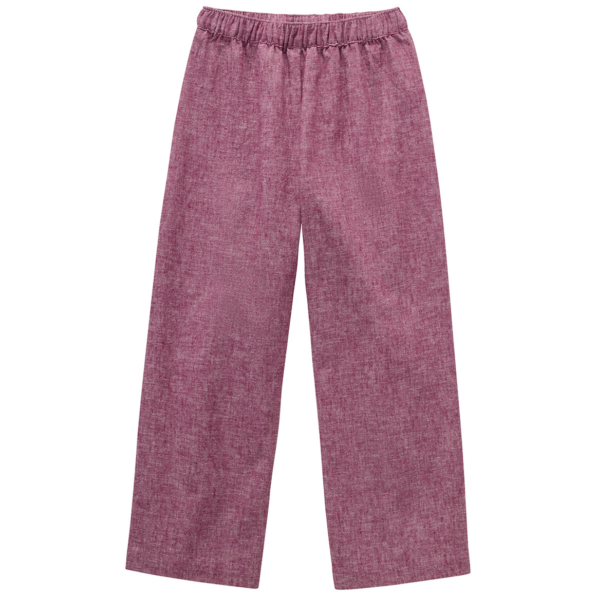 Topolino Pure Collection Mädchen Leinen-Hose mit Elastikbund dunkelrosa