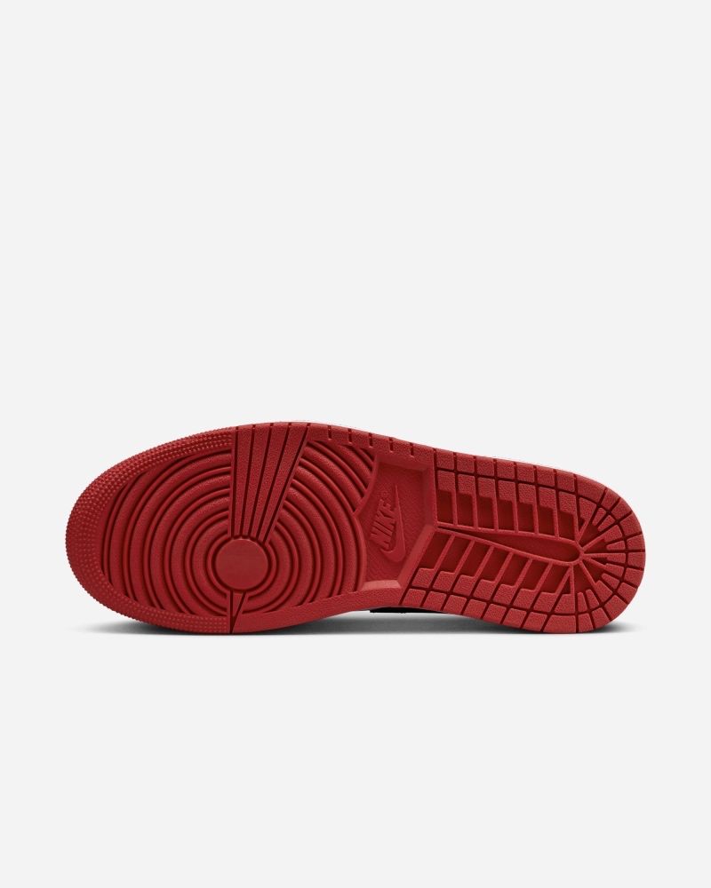 Chaussures Nike Air Jordan 1 Low Blanc/Noir/Rouge pour homme