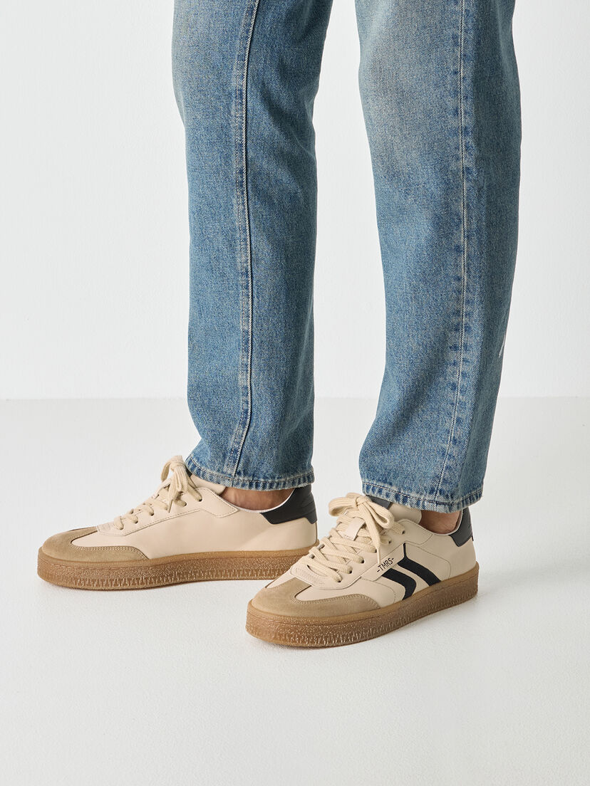 Leren Sneaker - beige
