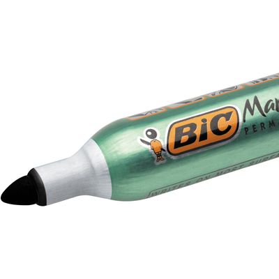 BIC ONYX 1482 - Pack de 12 marqueurs permanents - pointe ogive - noir