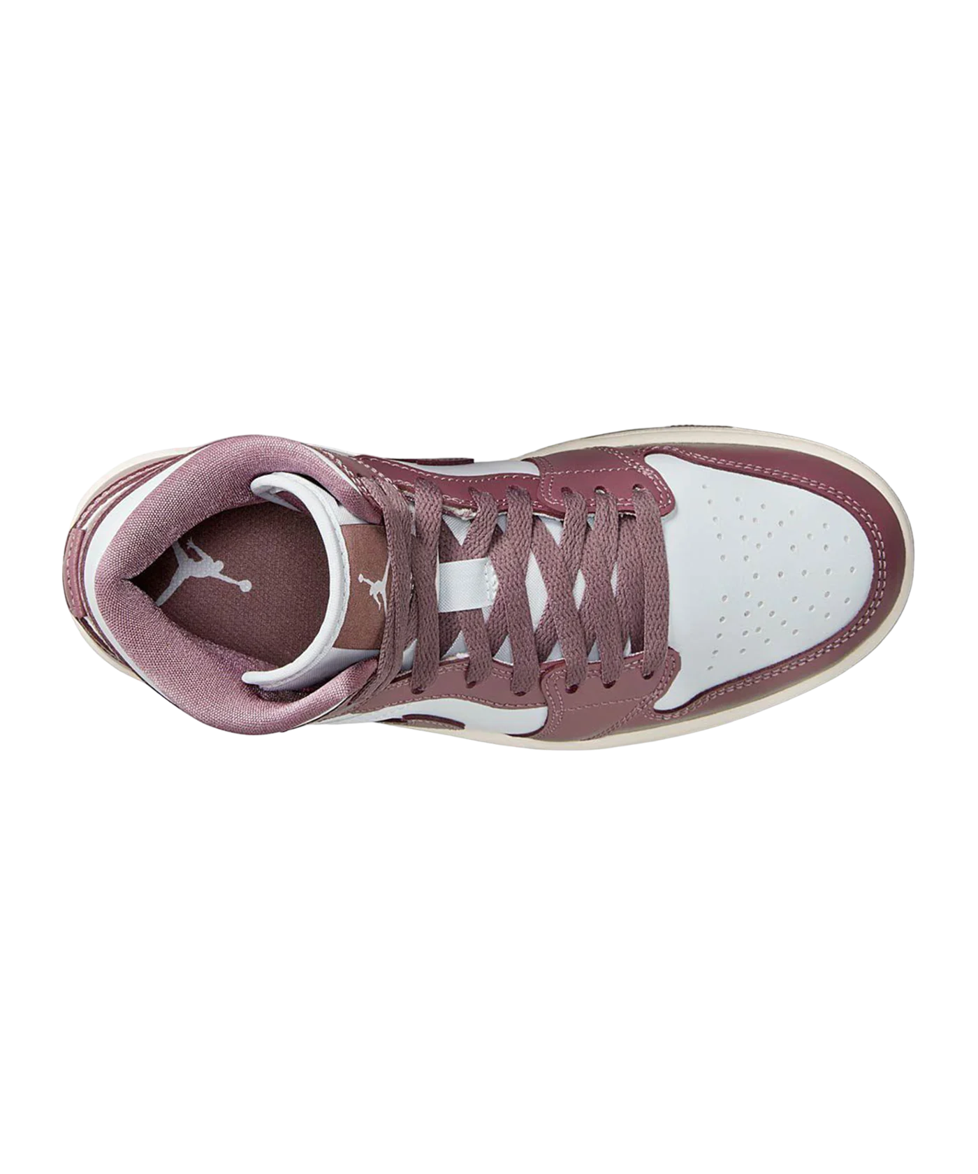 Jordan Air 1 Mid Damen Weiss Lila F050