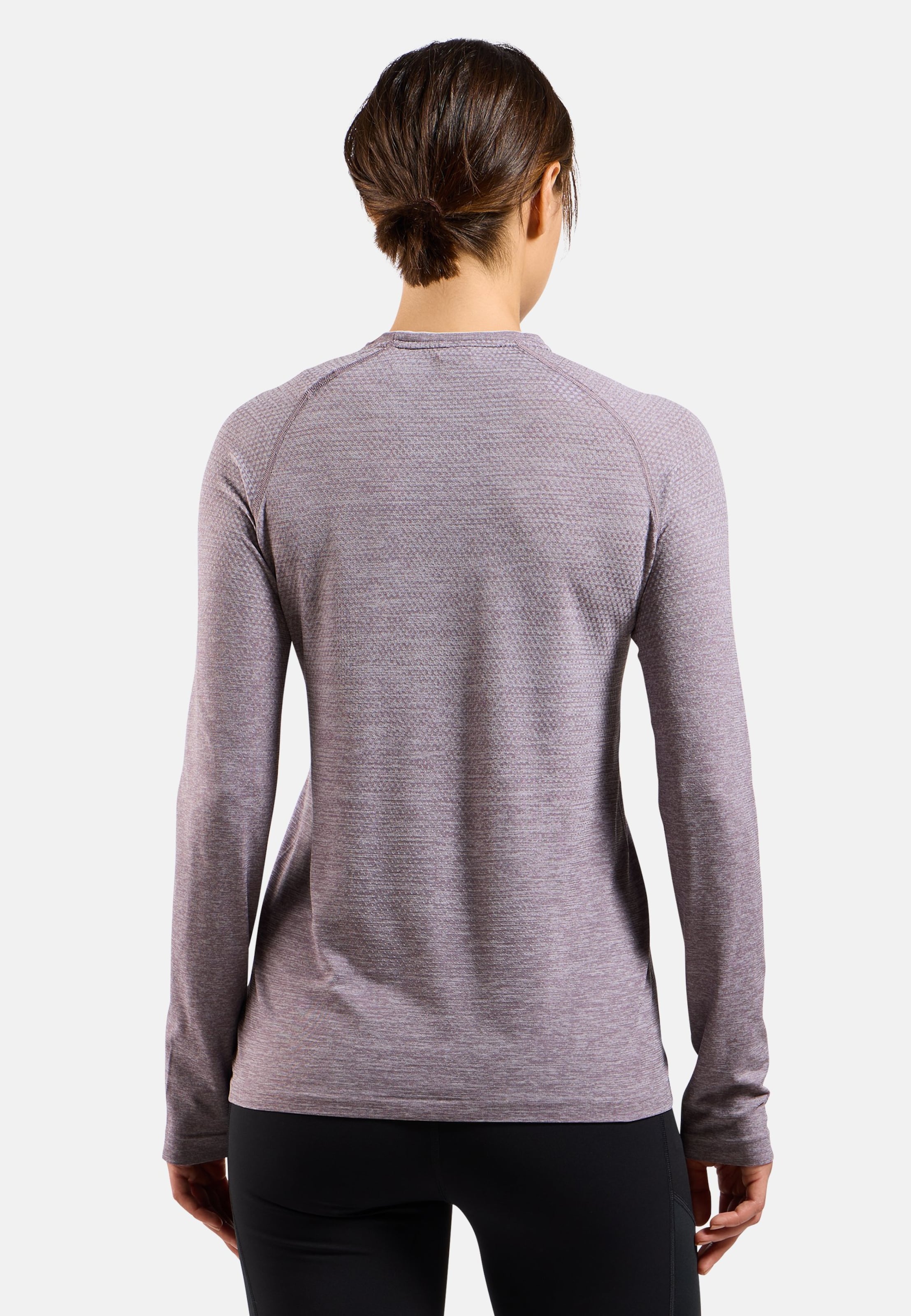 Essentials Seamless Langarm-Laufshirt in gray ridge melange