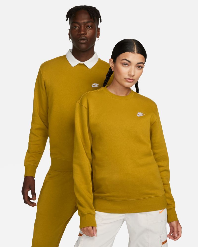 Sweat-shirt Nike Sportswear Club Fleece Jaune Or pour homme
