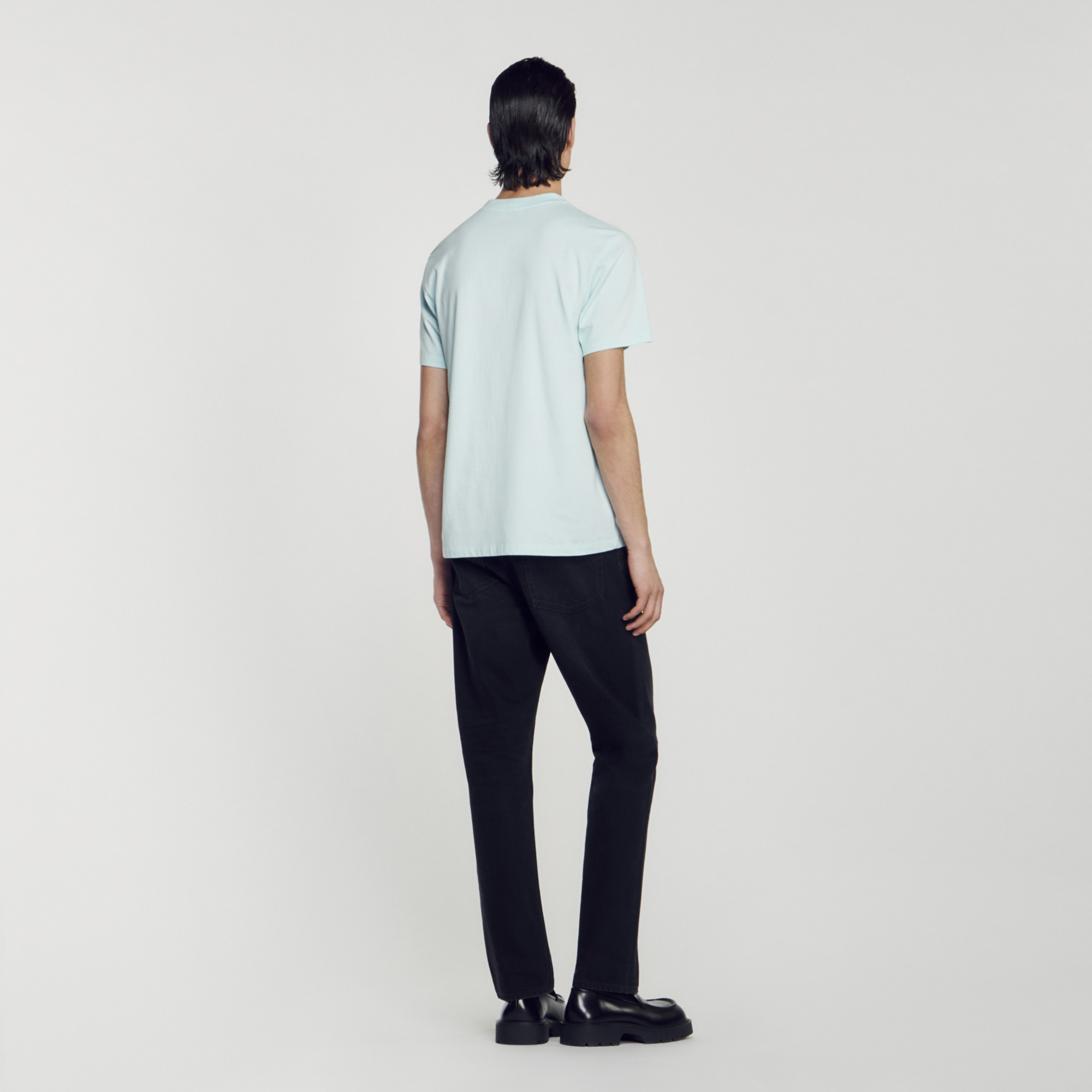 T-shirt brode Sandro en coton biologique