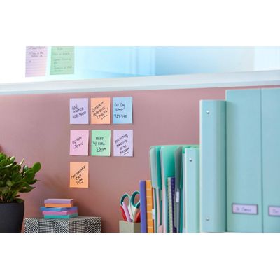 Post-it - 6 Blocs notes de 90 feuilles Super Sticky Post-it Soulful - couleurs assorties - 76 x 76 mm