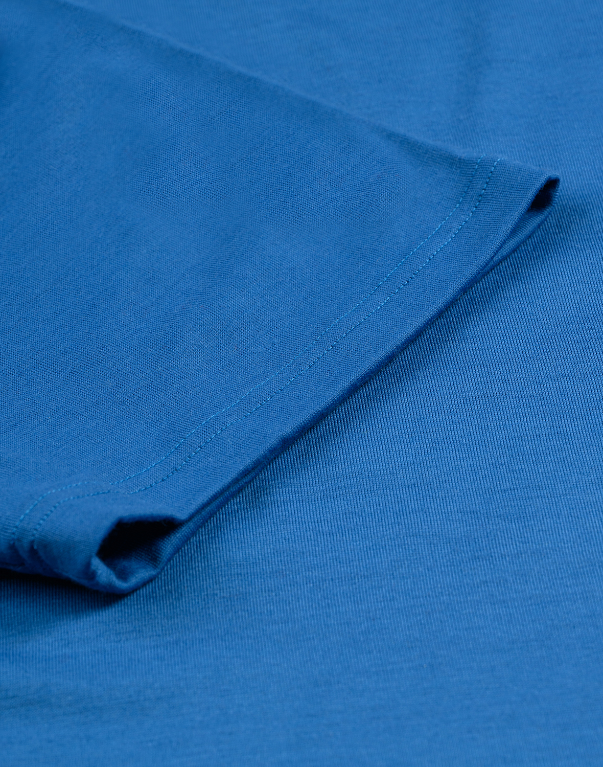 T-shirt van merinowol voor heren in Azuurblauw