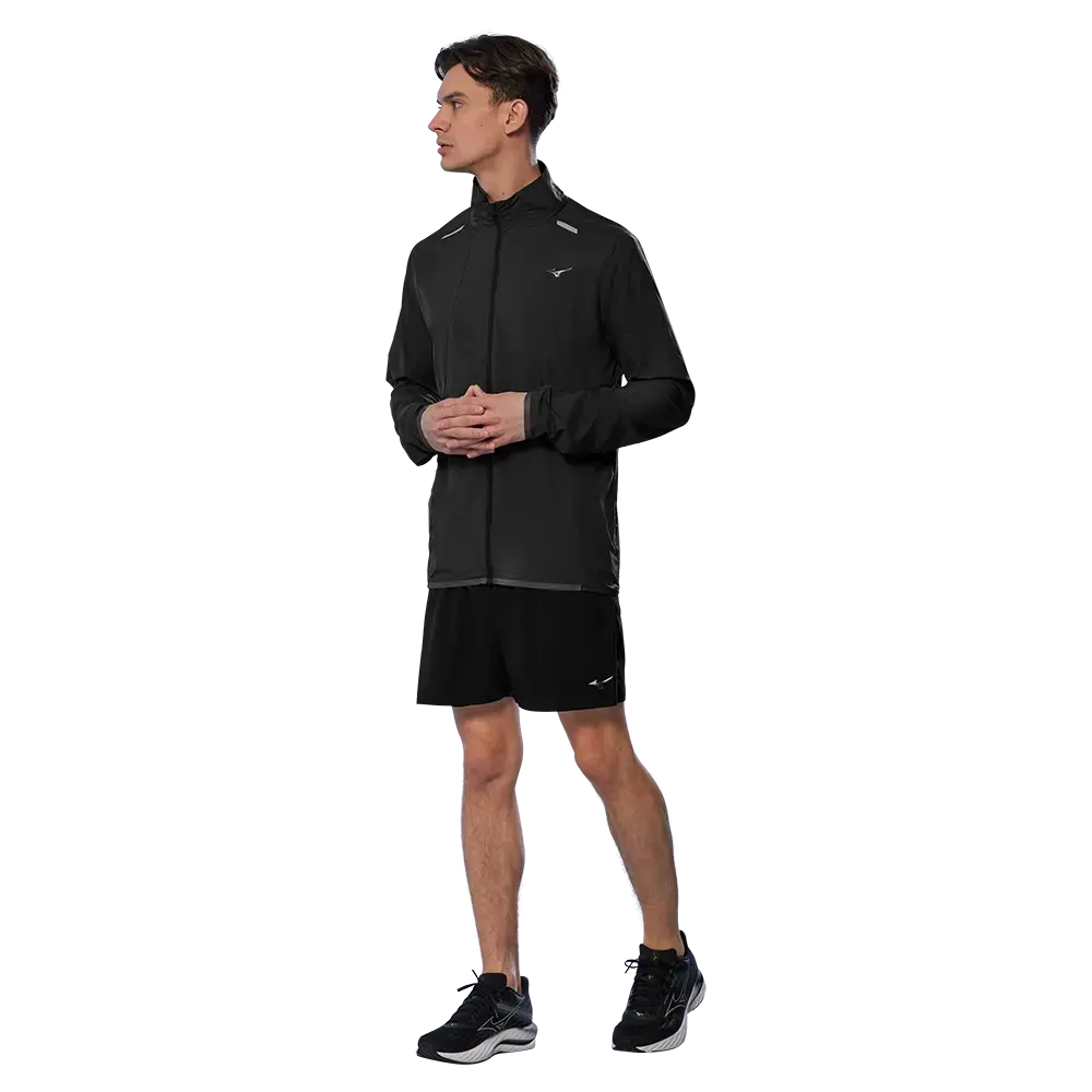 Mizuno Tech Light Hardloopjack Zwart Heren