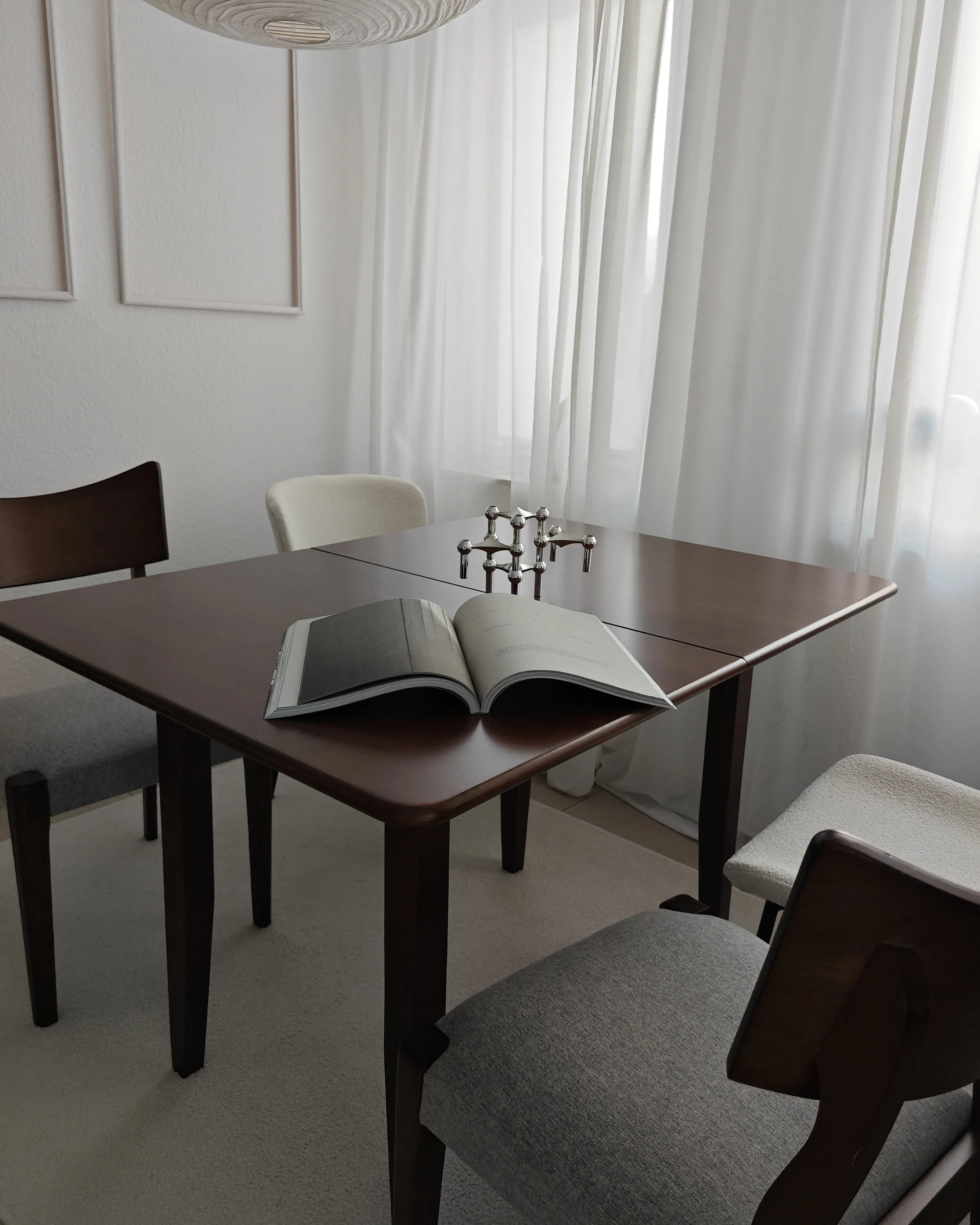 Eettafel uitschuifbaar MASELA Donkerbruin 60 cm Hout 90/120 cm