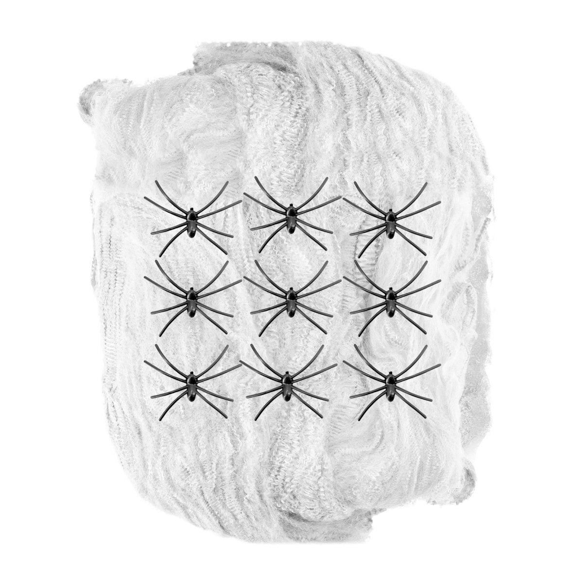Halloween Spinnenweb Met Spinnen 10 delig