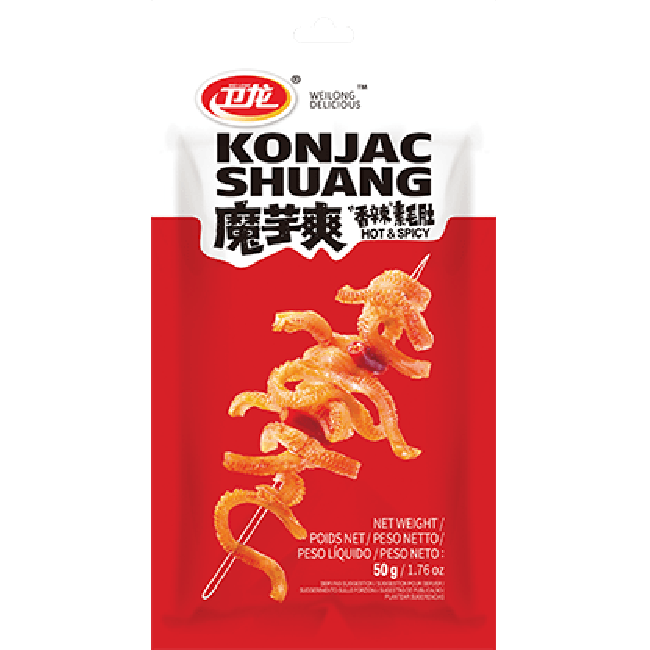 Weilong Delicious Konjac Shuang Heet en Pittig 50g