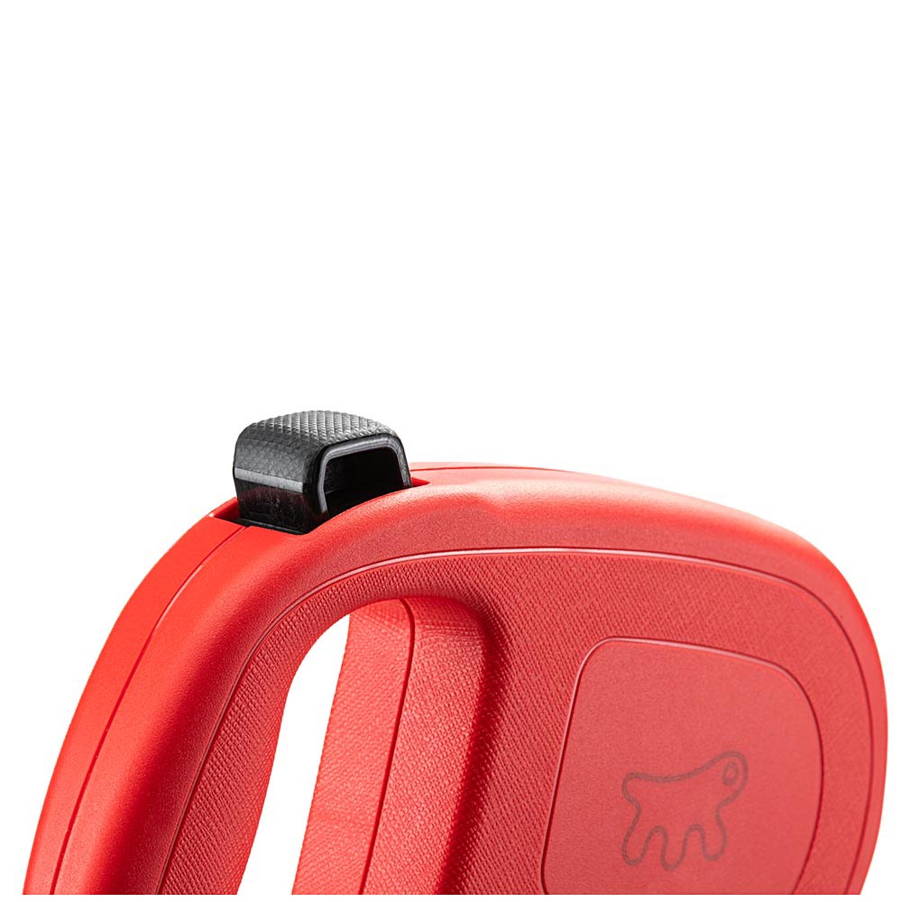 Laisse extensible pour grands chiens flippy one cord l , cordon rétractable 5 m, max 35 kg, rouge