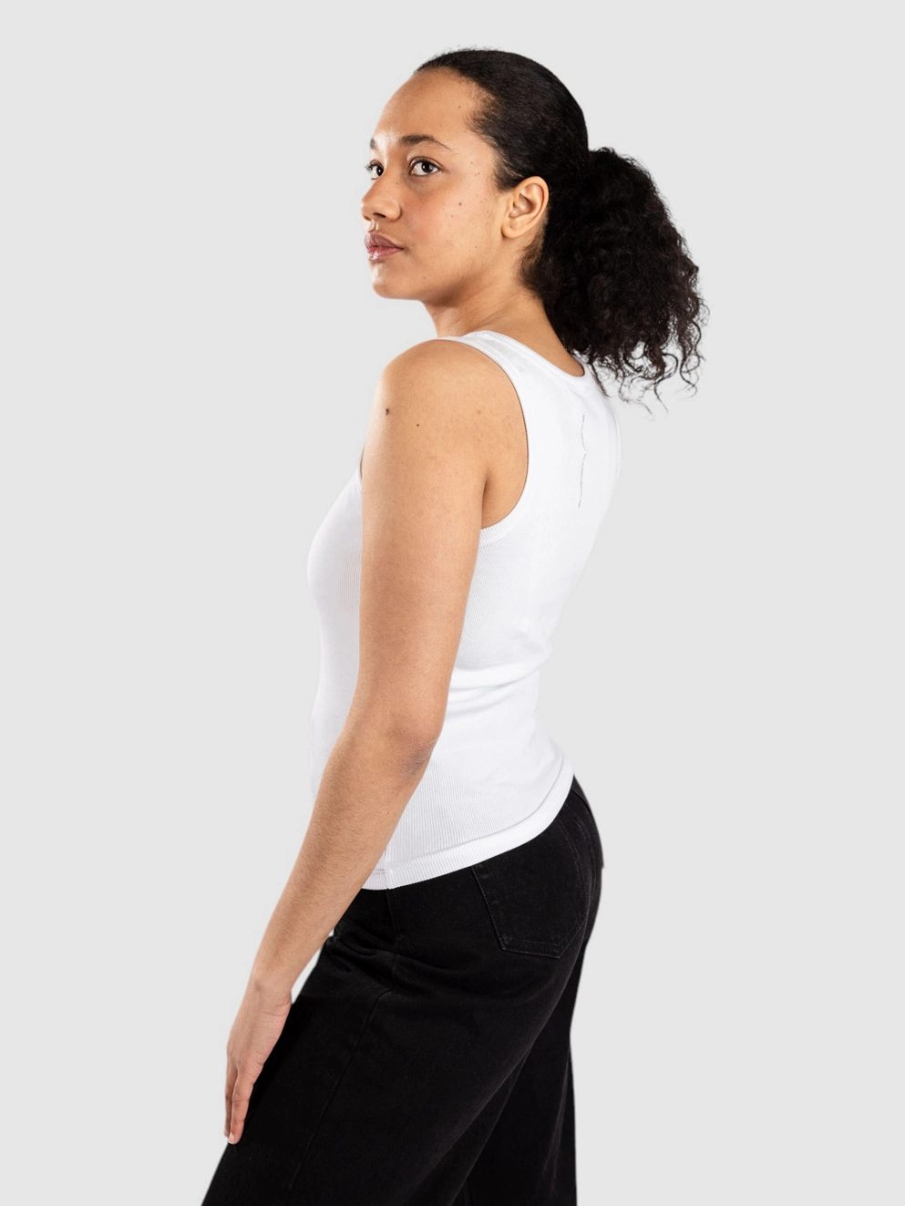 Blue Tomato Long Rib Tank Top white