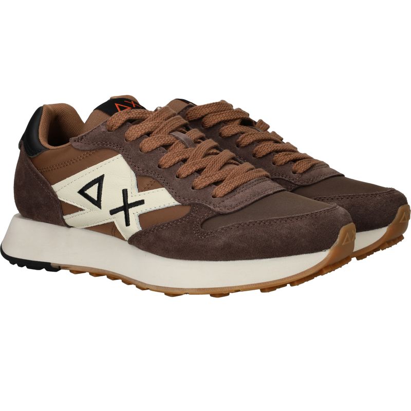 SUN68 Jaki Bicolor Sneakers Bruin Heren