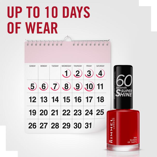 Rimmel London 60 Seconds Super Shine nagellak 315 Queen Of Tarts