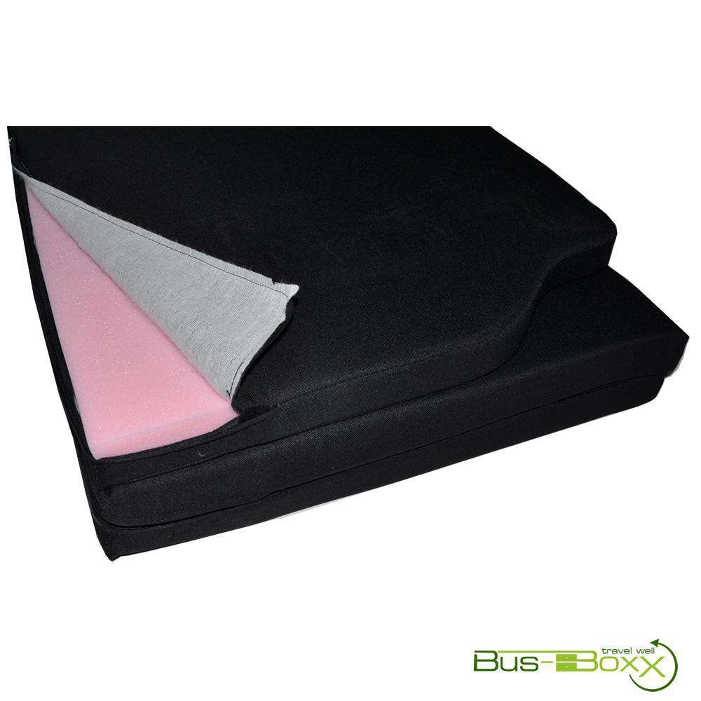 BusBoxx Klappmatratze 3er Sitzbank VW T5 / T6 für Multifelxboard Schafauflage  RG 50 / 50