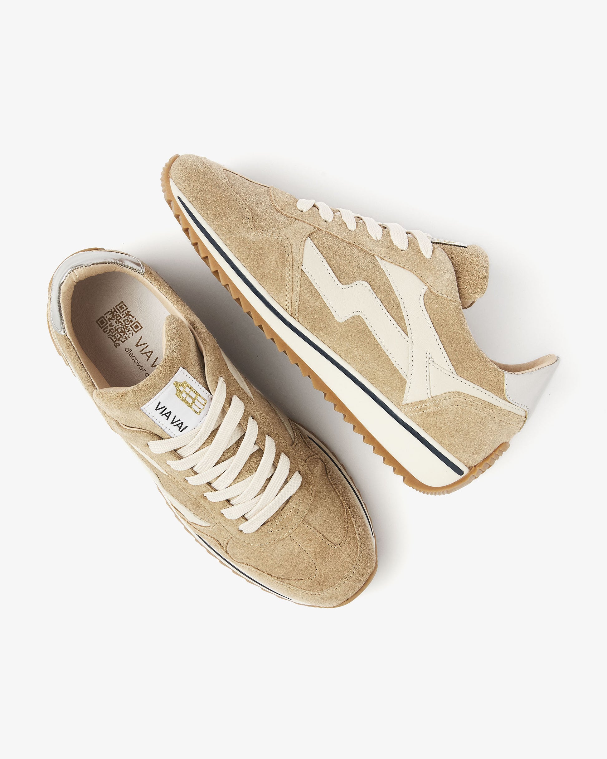 VIA VAI beige dames sneakers Mikki Alex