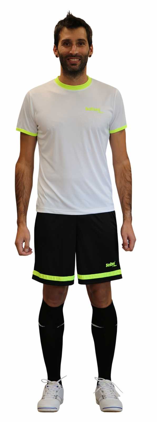 Shorts Softee Primax com bolsos, amarelo fluorescente / B