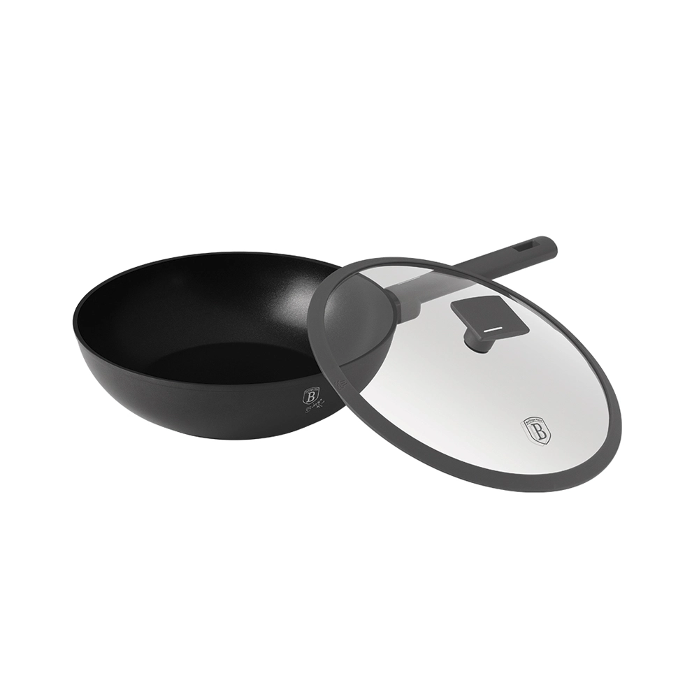 Berlinger Haus Wok Bratpfanne Ø 28 cm mit Deckel Anthracite Collection