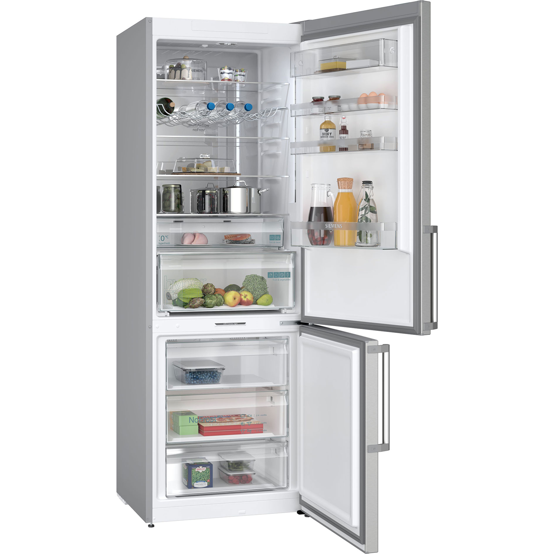 SIEMENS Kühl-Gefrierkombination KG49NAICT - Edelstahl - C