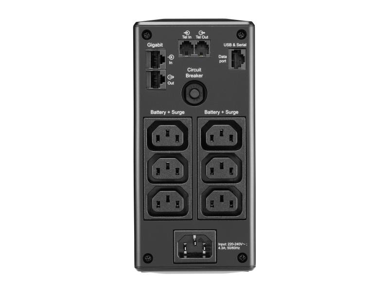 APC USV BR650MI 650 VA / 390 W Back UPS Pro BR 650 VA, 6 Ausgänge, AVR, LCD-Schnittstelle, Batterie 12V, 7.0Ah