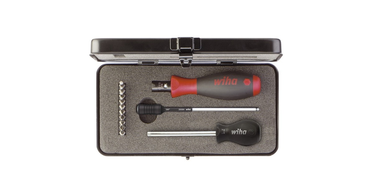 WihaMomentschroevendraaierset TorqueVario-S  (Zwart/rood, 0,8 - 5,0 Nm, 14-delig, Incl. box)