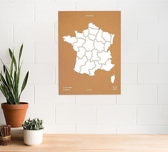 MISS WOOD - CARTE FRANCE LIEGE NATUREL BLANC XL 90 X 60