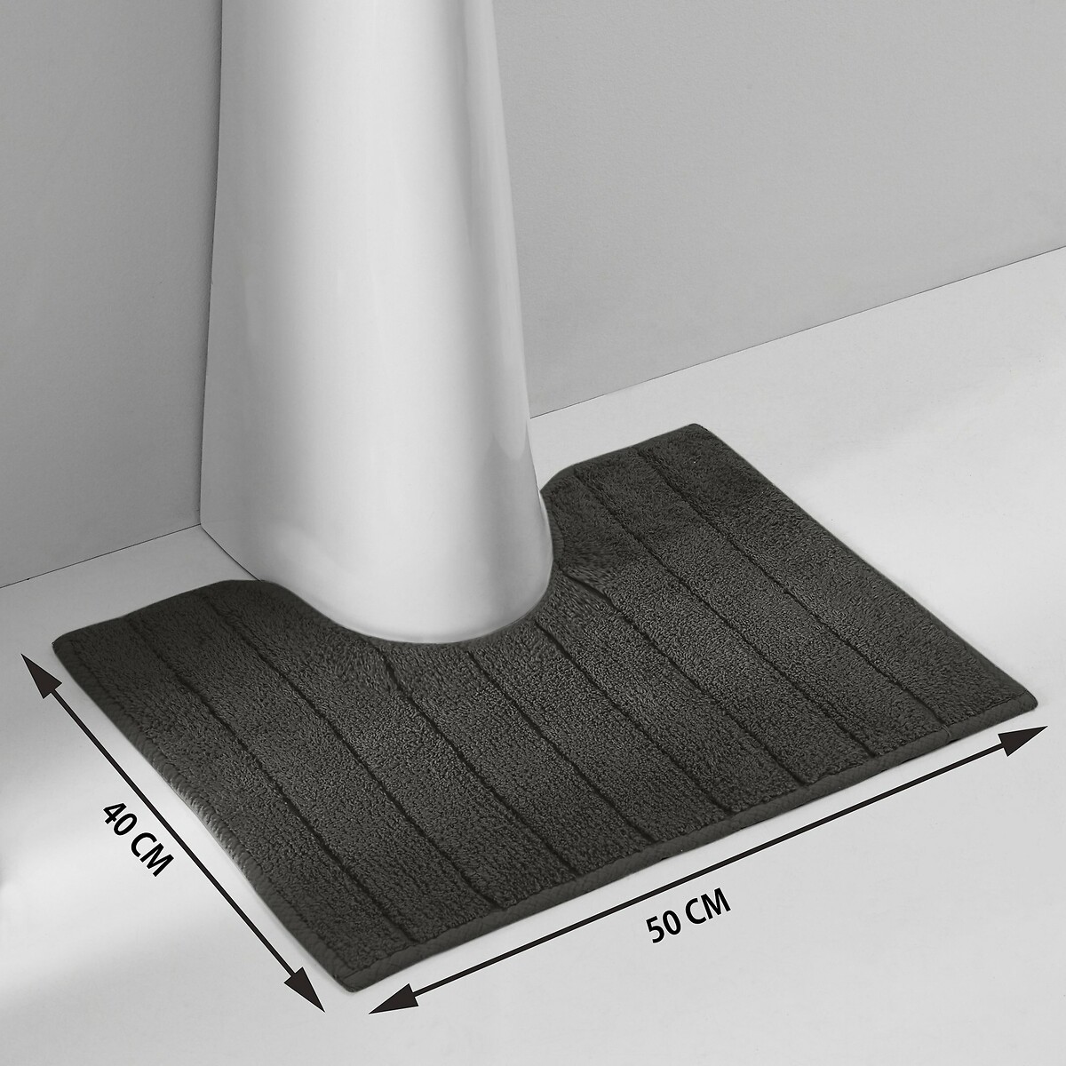 LA REDOUTE INTERIEURS<br>Tapete de banho para sanita/lavatório redondo 1300g/m2, Zavara