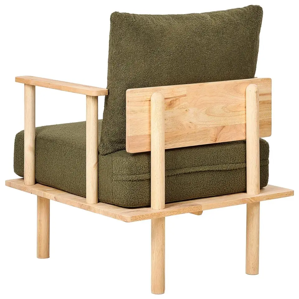 ASKER - Fauteuil - Donkergroen - Bouclé
