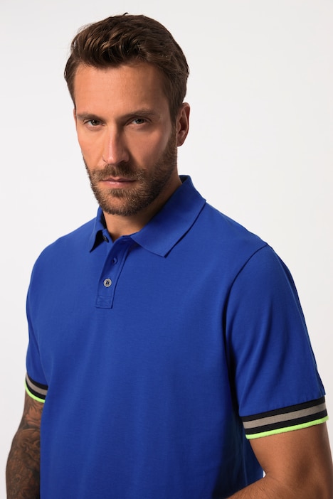 Poloshirt, Halbarm, Piqué, Streifenbündchen, bis 8 XL