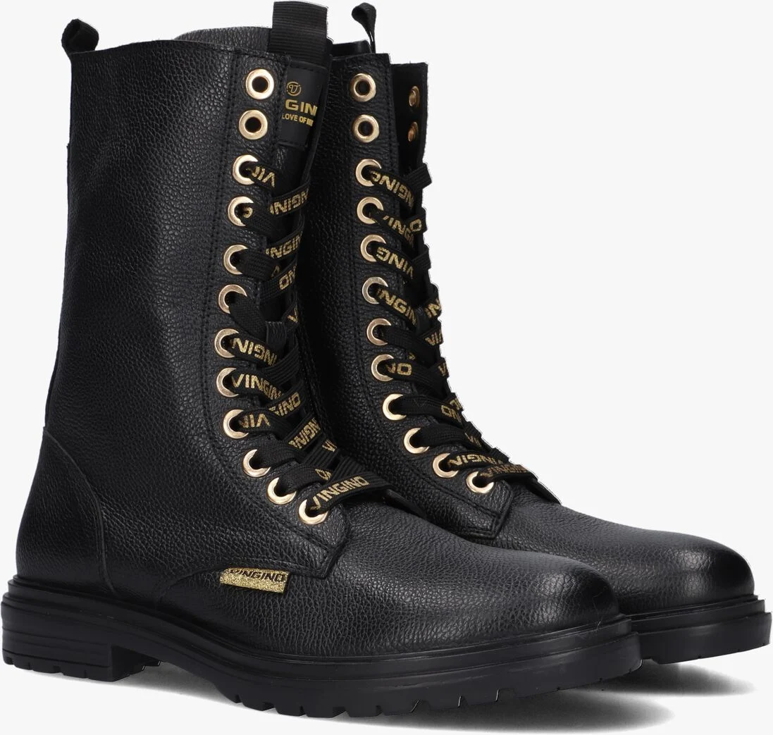 VINGINO zwarte vingino veterboots julia xhi