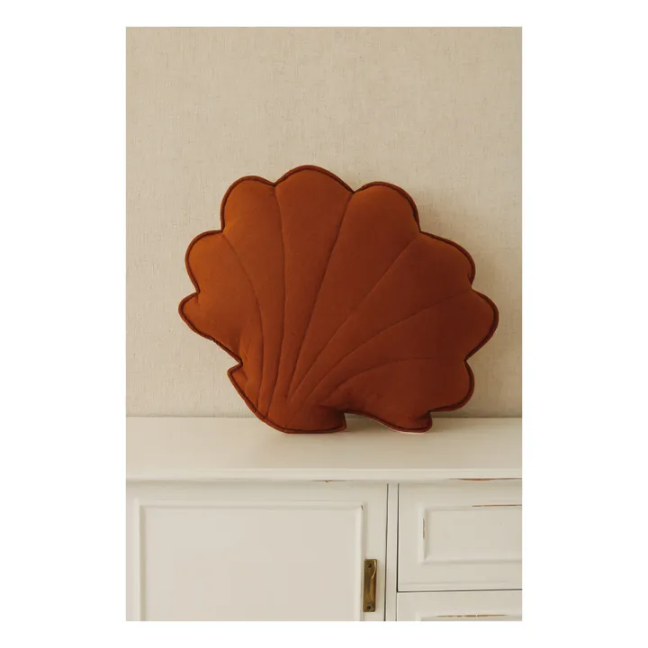Moi Mili Coussin Coquillage en lin | Caramel