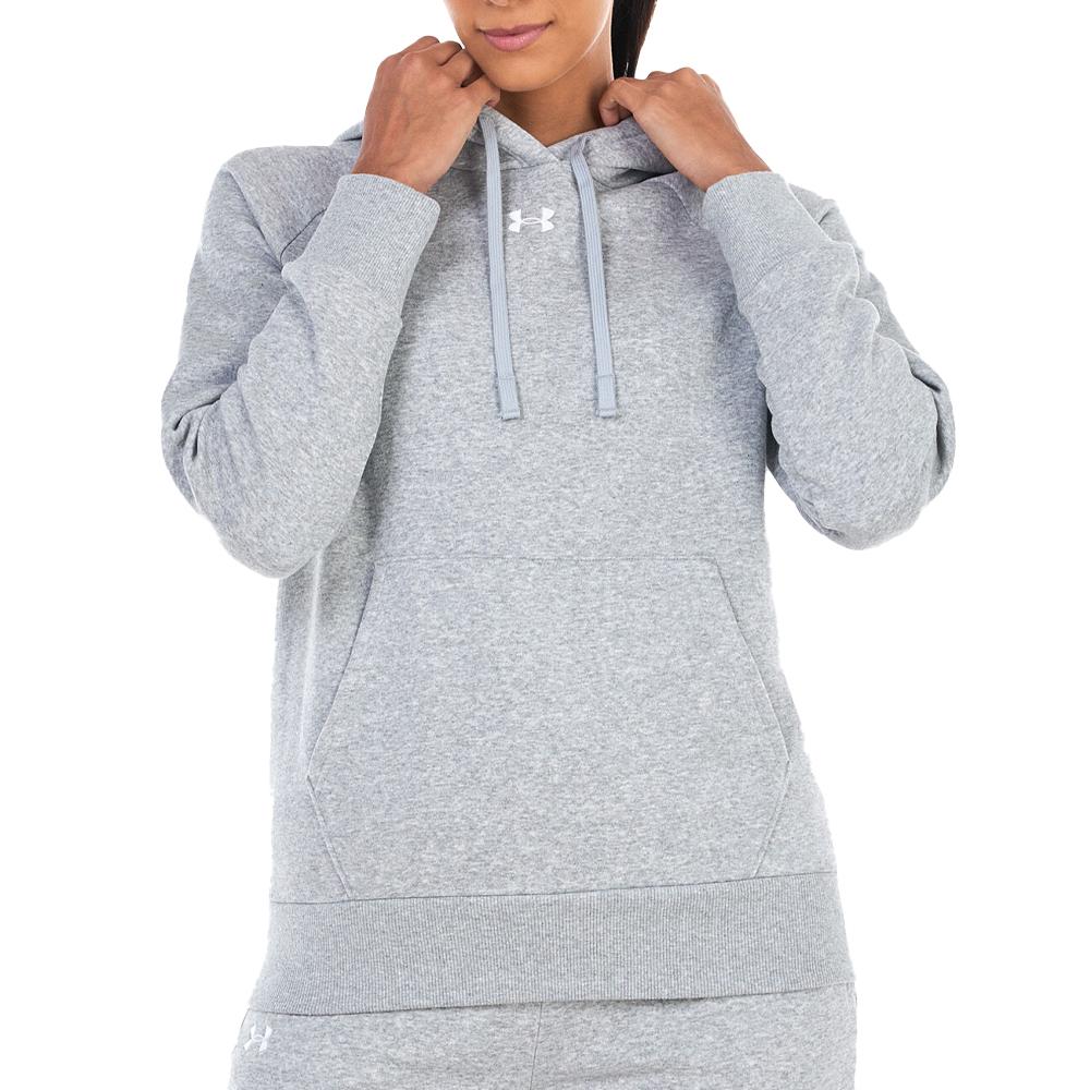 Under Armour Sweat à Capuche Gris Femme Under Armour Rival Fleece 1379500