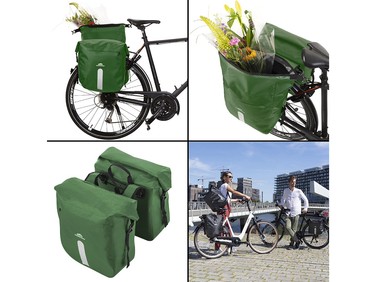 Dutch Mountains 46 liter dubbele fietstas - Green