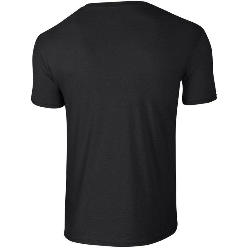 Camiseta básica de manga curta macia, 100% algodão grosso, Gildan