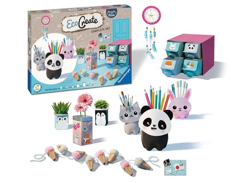 Ravensburger Bastelset EcoCreate «Decorate your Room» Einzigartige Upcycling-Projekte basteln