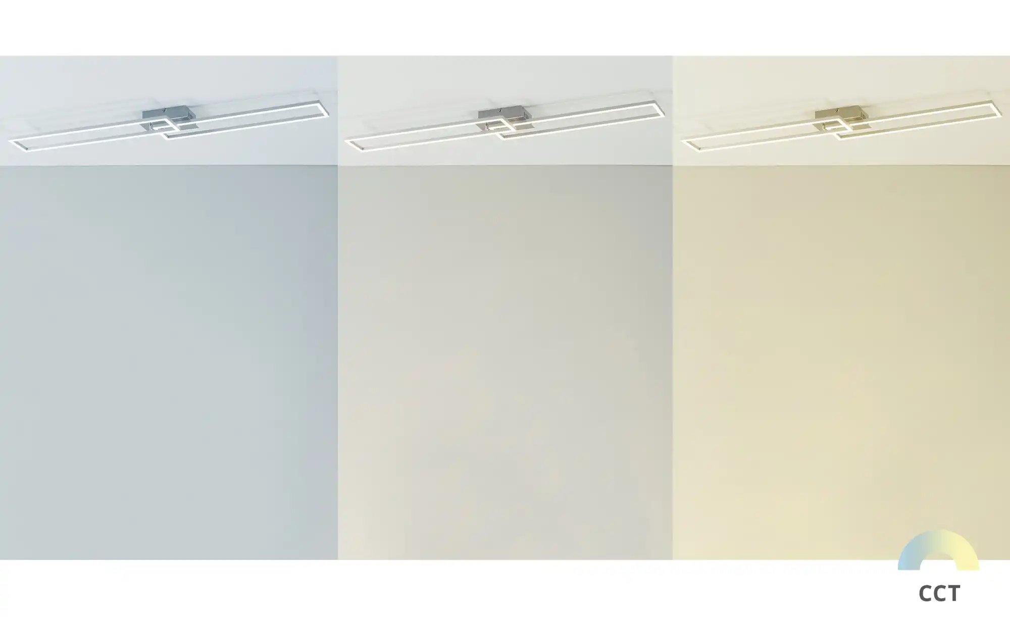 Meisterleuchten LED-Deckenleuchte, 2-flammig chrom mit Fernbedienung