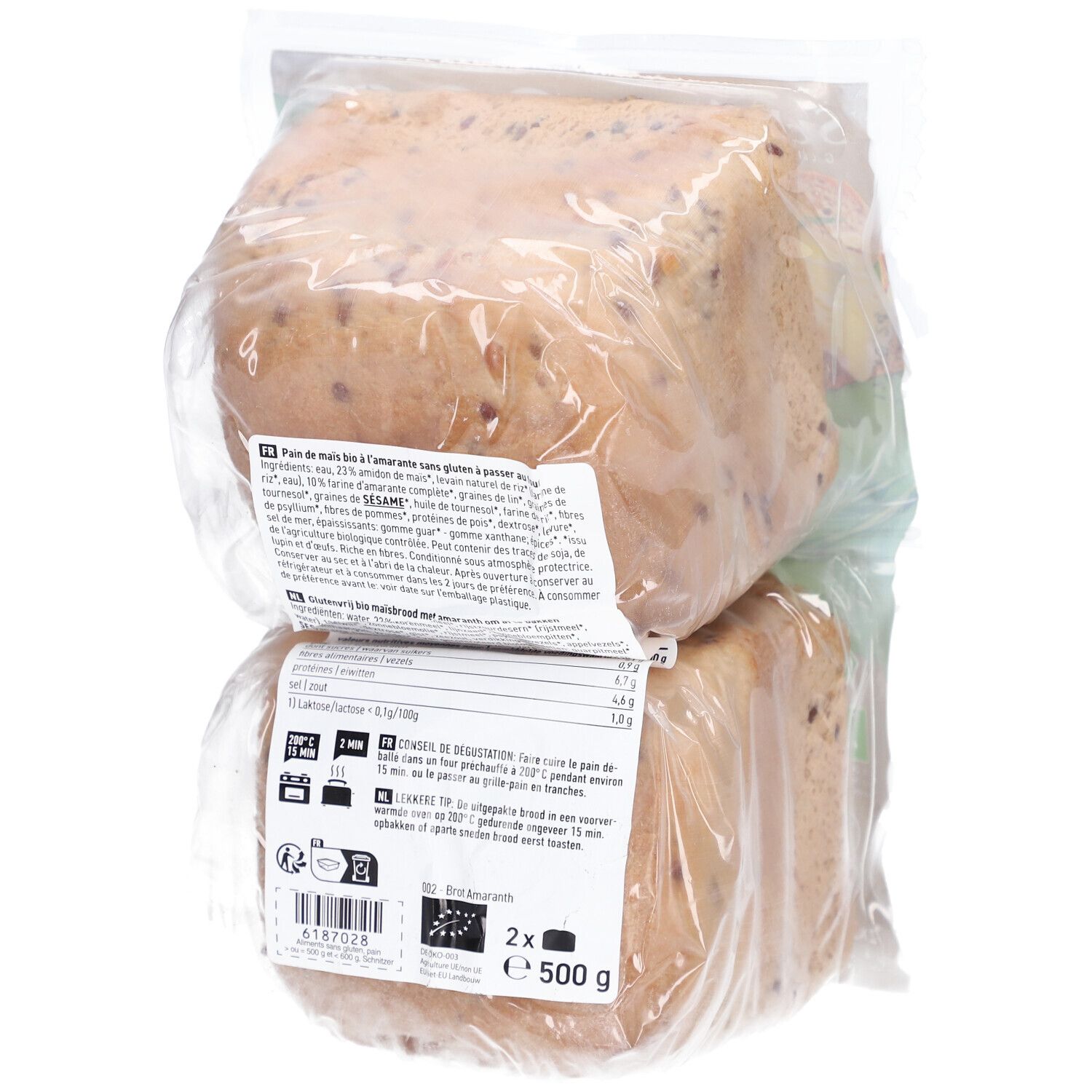 Schnitzer Rustico +Amaranth Brot glutenfrei