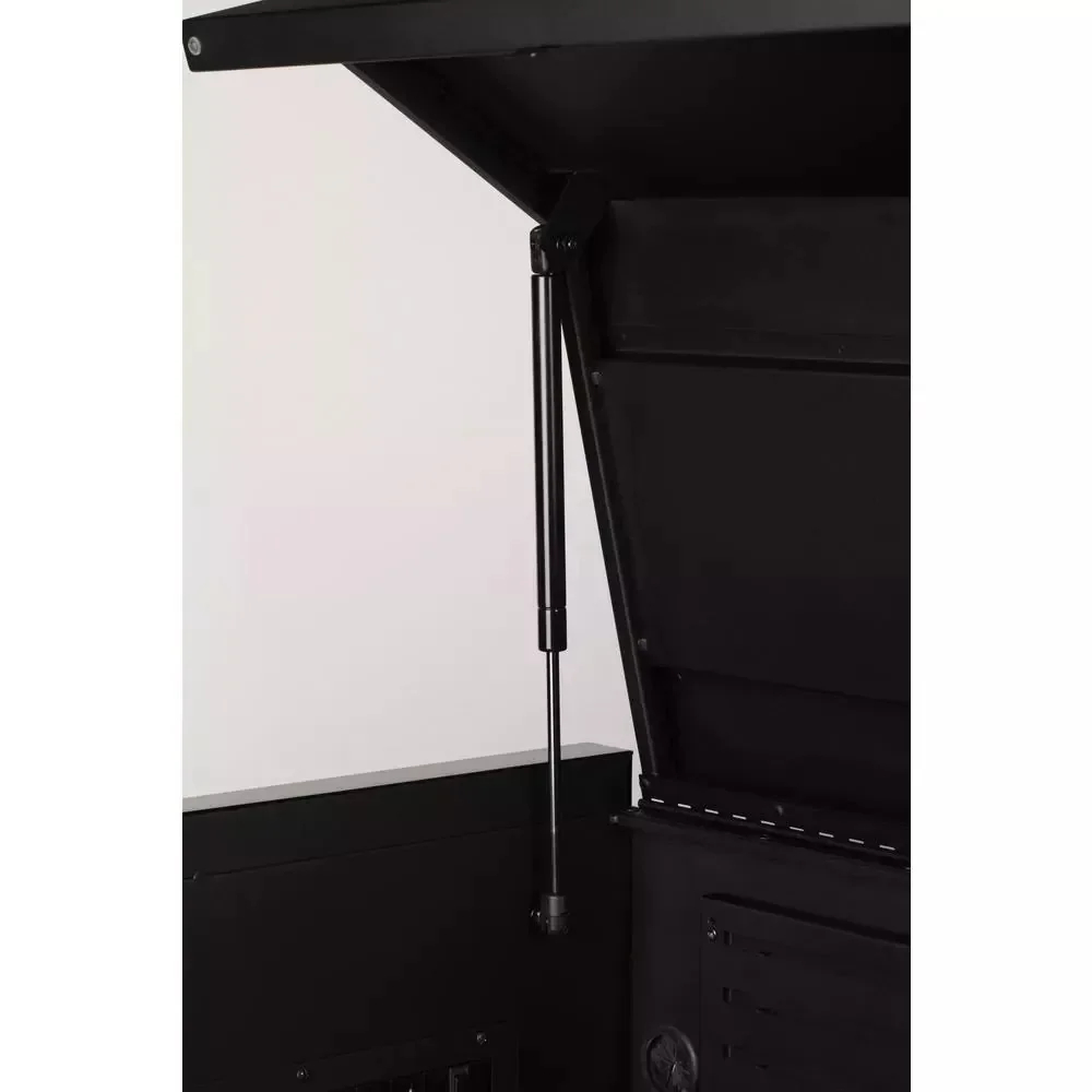 Caixa de ferramentas industrial de 4 gavetas, 104 cm de largura x 55 cm de profundidade, preta fosca.