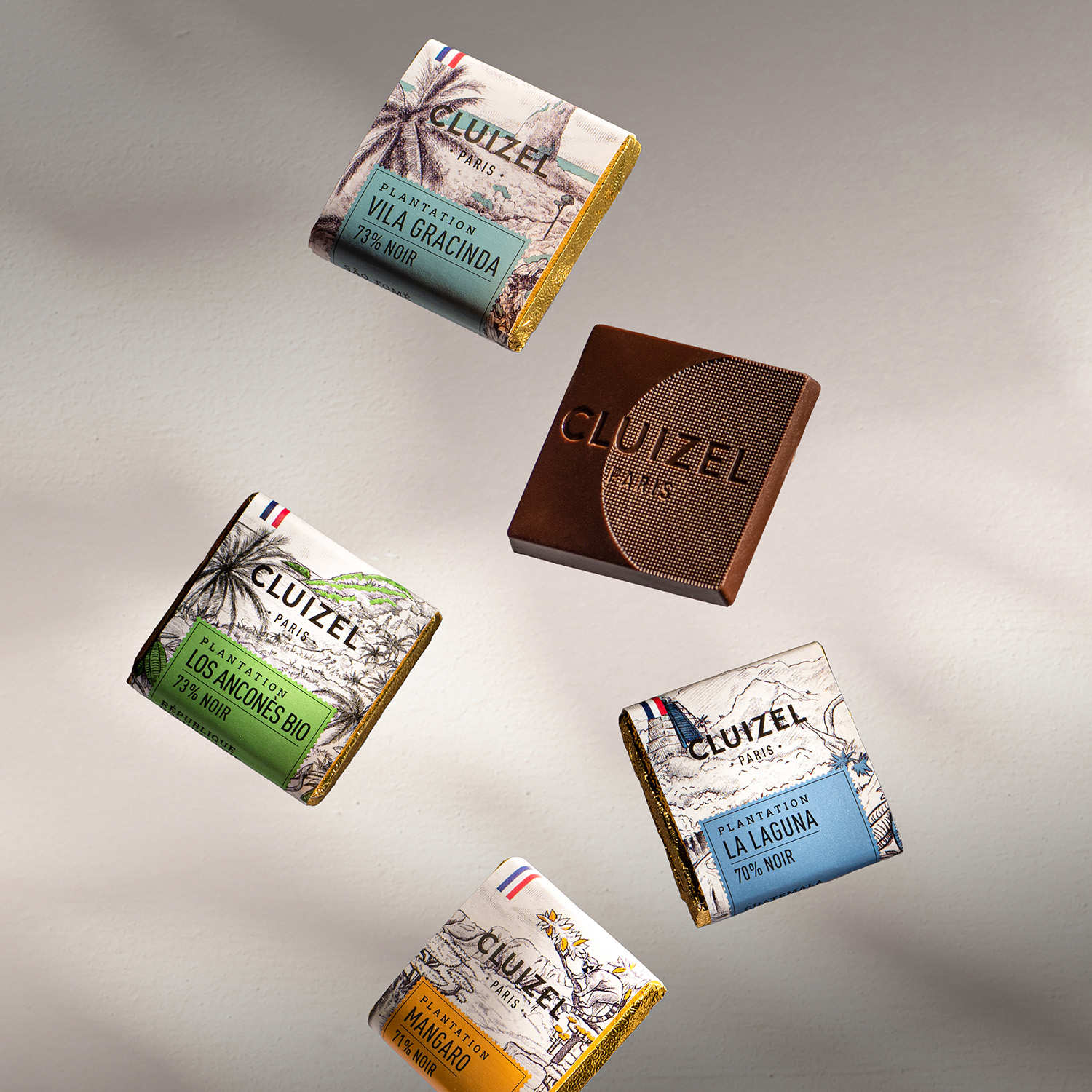 Coffret 28 chocolats 1ers crus de plantation de Cluizel