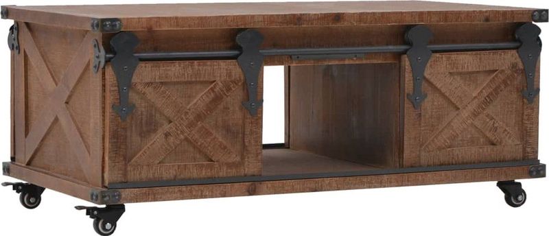 vidaXL - Salontafel - Bruin - Massief Vurenhout