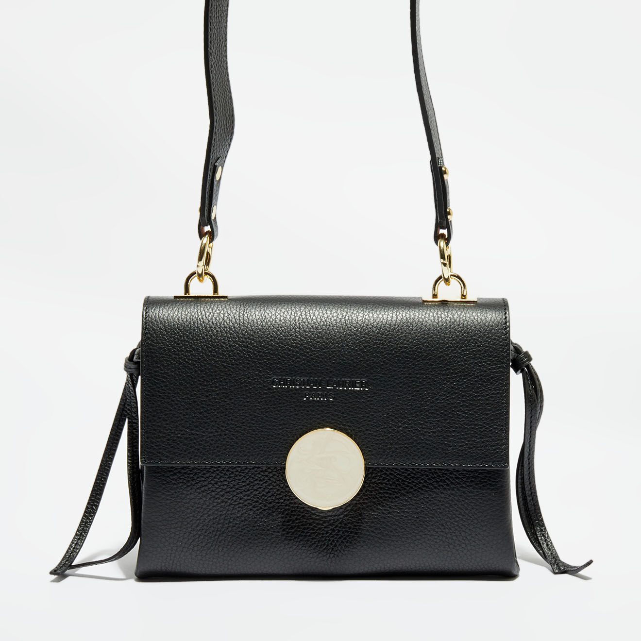 Christian Laurier Sac bandoulière en Cuir Laurel noir - 23x16x7 cm