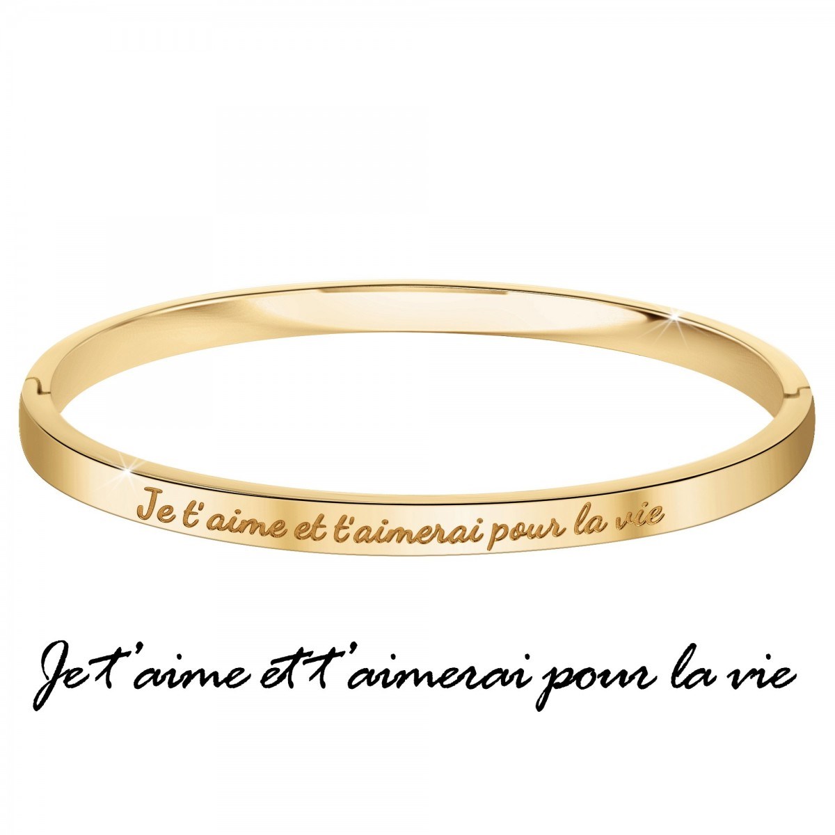 Je t'aime et t'aimerai pour la vie - Bracelet SC Crystal