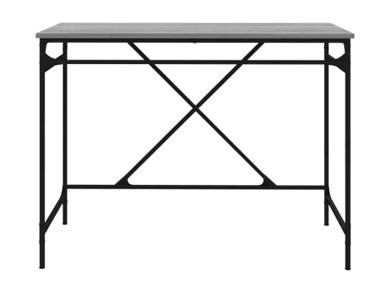 Bureau sonoma gris 100x50x75 cm bois d'ingénierie et fer