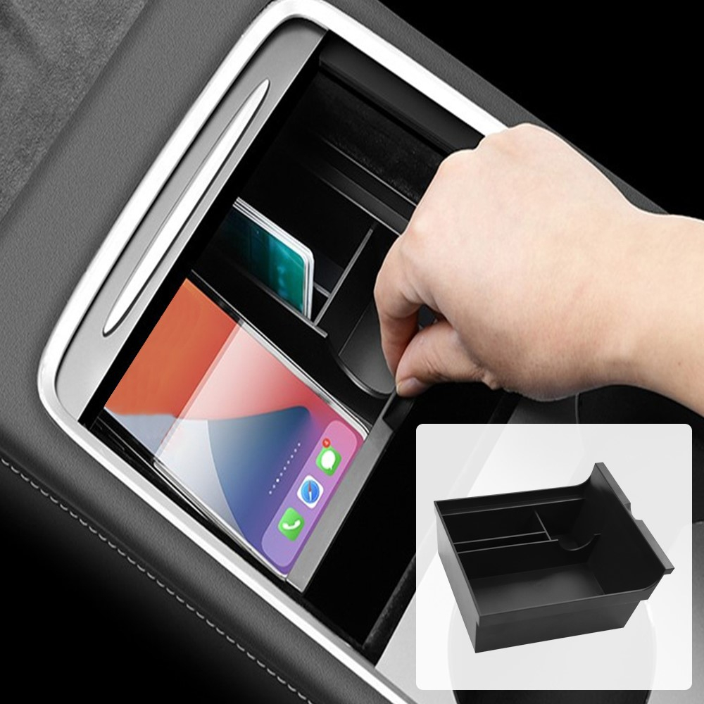 Tesla Model 3 / Y Mittelkonsolen Organizer Aufbewahrungsbox - Schwarz