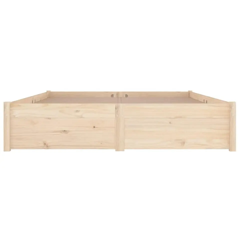 vidaXL - Bed frame zonder matras met lades - Naturel - Grenenhout - 120x200 cm